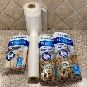 FoodSaver Bag/Roll Bundle!  3 new packages of bags, 1 new wide roll
